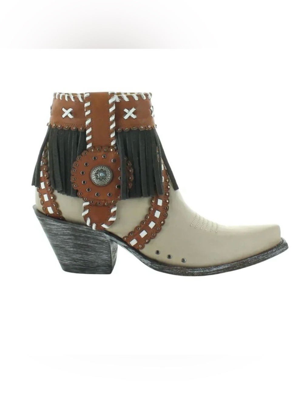 Old Gringo Ivanna short boots booties bone size 8 New - Picture 2 of 8
